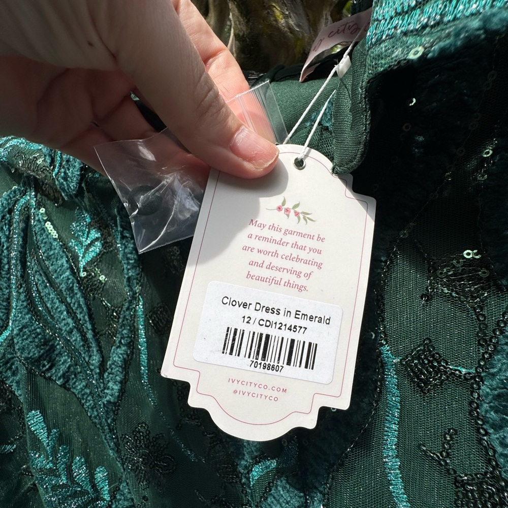 Ivy City Co Clover Dress in Deep Green